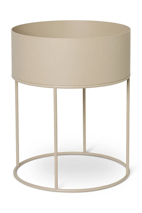ferm LIVING donica ze stelażem Plant Box 40 x 50 cm kolor beżowy