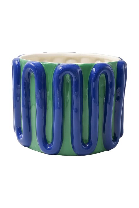 Декоративна ваза Qué Rico Ncoloas 20 x 20 x 14,5 cm в тъмносиньо