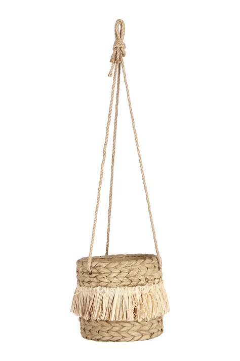 Bizzotto osłonka na doniczkę wisząca jutowa 15,5 x 14,5 cm 143217