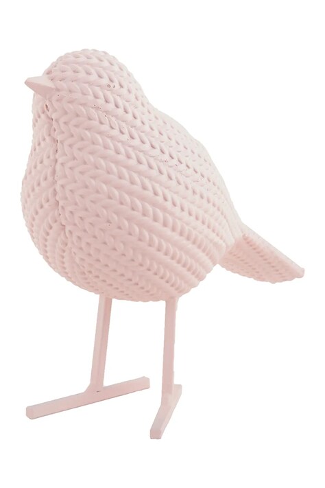Present Time figurina decorativa Statue Knitted Bird Small culoarea roz