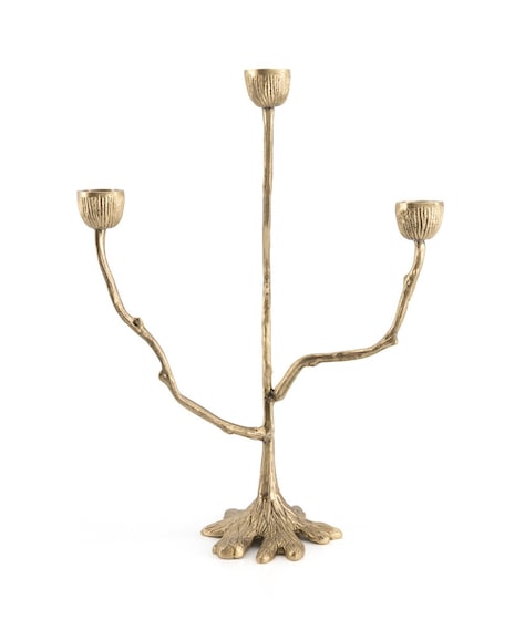 Dekorativní svícen Doing Goods Misty Triple žlutá barva