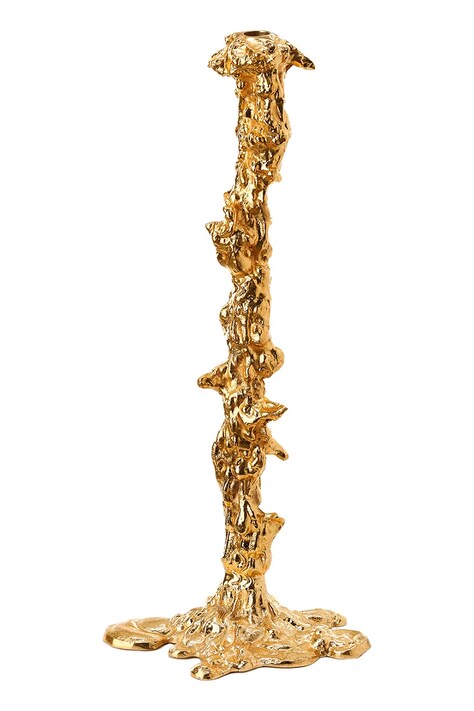Декоративний свічник Pols Potten Drip gold XXL колір жовтий