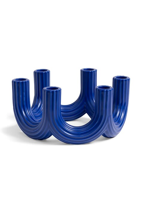 &k amsterdam świecznik dekoracyjny churros blue 11 cm kolor niebieski