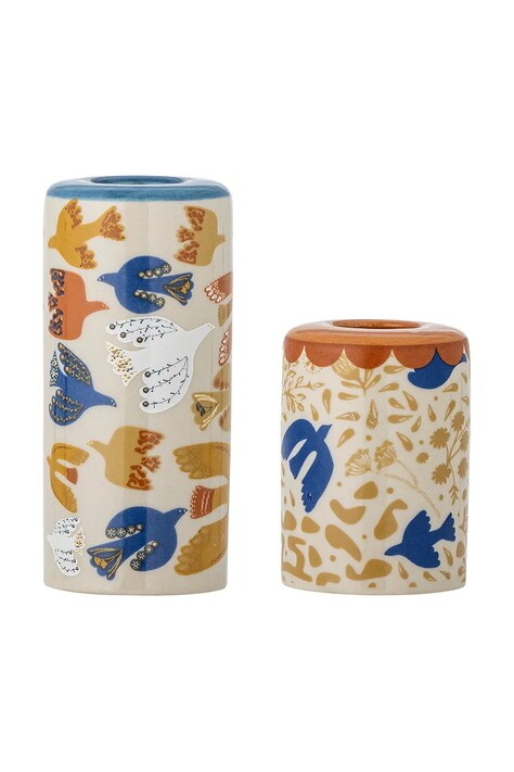 Bloomingville świecznik dekoracyjny Anniversary 5 x 75 x 10,5 cm 2-pack kolor brązowy