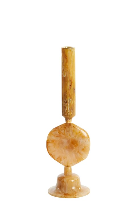 Light & Living świecznik dekoracyjny Kumopa 10 x 36 cm kolor żółty