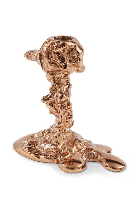 Pols Potten świecznik dekoracyjny Drip S/14 x 8 cm kolor pomarańczowy