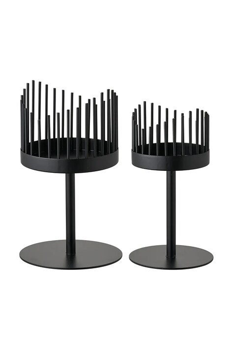 House Nordic zestaw świeczników 9 x16 / 11 x 18 cm 2-pack kolor czarny