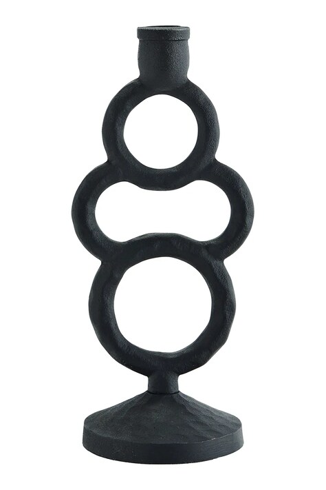 Madam Stoltz świecznik dekoracyjny 26 cm kolor czarny