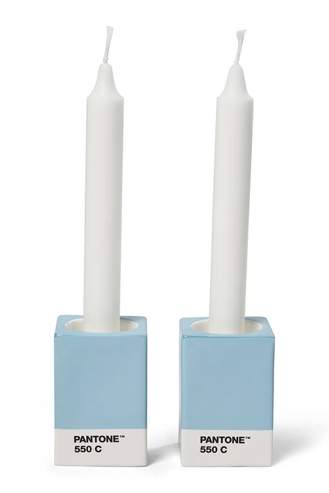Pantone świecznik dekoracyjny 7,8 x 5,5 cm 2-pack kolor niebieski