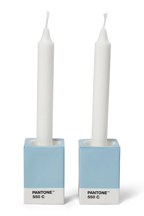 Pantone świecznik dekoracyjny 7,8 x 5,5 cm 2-pack kolor niebieski