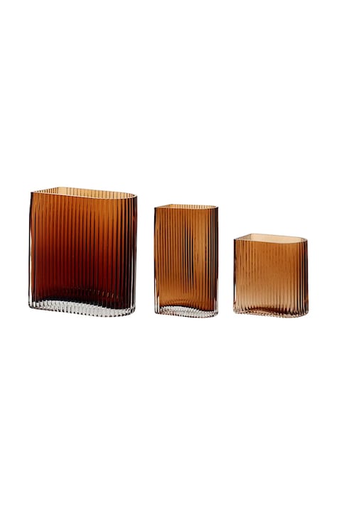 Hübsch zestaw wazonów dekoracyjnych Amber 13/18/20 cm 3-pack