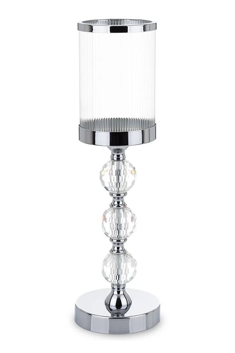 home & lifestyle świecznik dekoracyjny 41 x 12 cm kolor szary