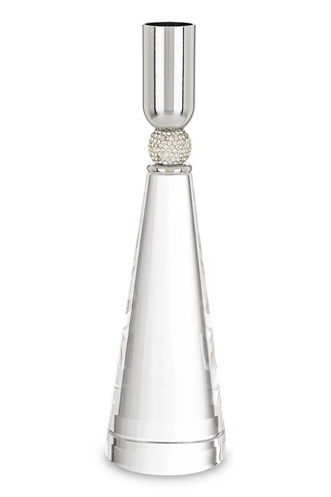 home & lifestyle świecznik dekoracyjny 20,5 x 5,5 cm kolor szary