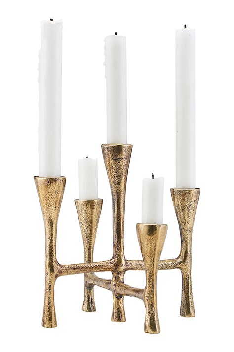 House Doctor świecznik dekoracyjny 20 x 20 x 19 cm kolor żółty 205850951