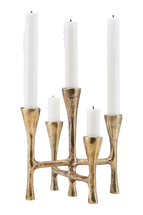 House Doctor świecznik dekoracyjny 20 x 20 x 19 cm kolor żółty 205850951