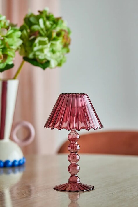 Bloomingville świecznik dekoracyjny Cisco 19,5 cm kolor czerwony 82072751