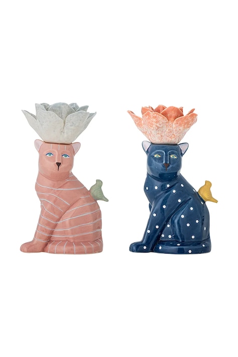 Ukrasni svijećnjak Bloomingville Eri 9,5 x 17 x 9 cm 2-pack boja: višebojna, 82063260