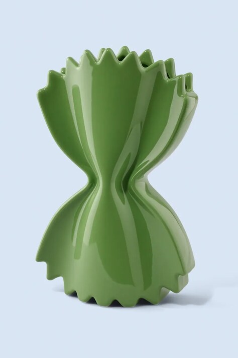 Fluid Market wazon dekoracyjny z ceramiki 50 x 260 x 160 cm AAVSEPASTAGREEN