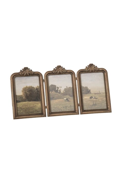 J-Line Ramka na zdjęcia dekoracyjna z metalu postarzanego 38 x 20 cm 267457