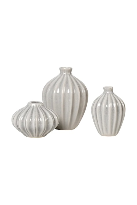 Broste Copenhagen Zestaw wazonów dekoracyjnych z ceramiki szkliwionej Amalie 15 cm 14445441