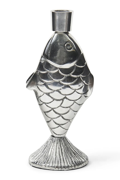Riviera Maison świecznik dekoracyjny z aluminium 9,5 x 8,5 x 21 cm 595040