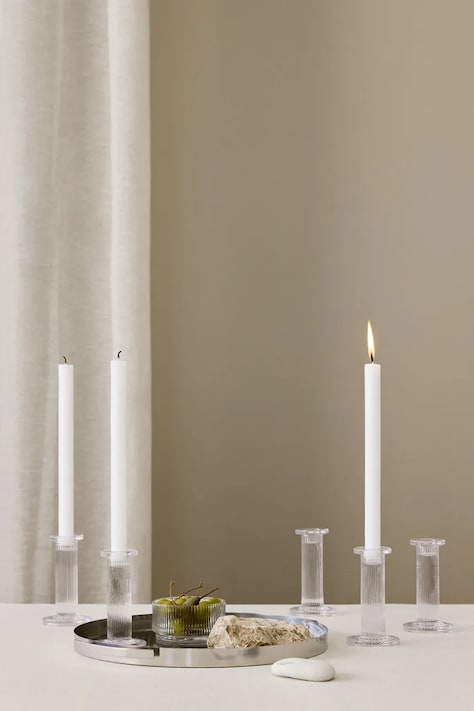 Stelton zestaw świeczników dekoracyjny ze szkła 13 cm X-523