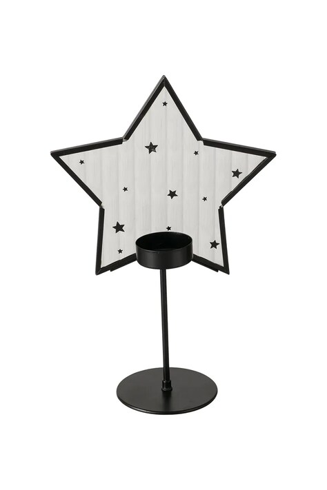 Διακοσμητικό κηροπήγιο Boltze Stanny 25,5 x 8 cm χρώμα: μαύρο