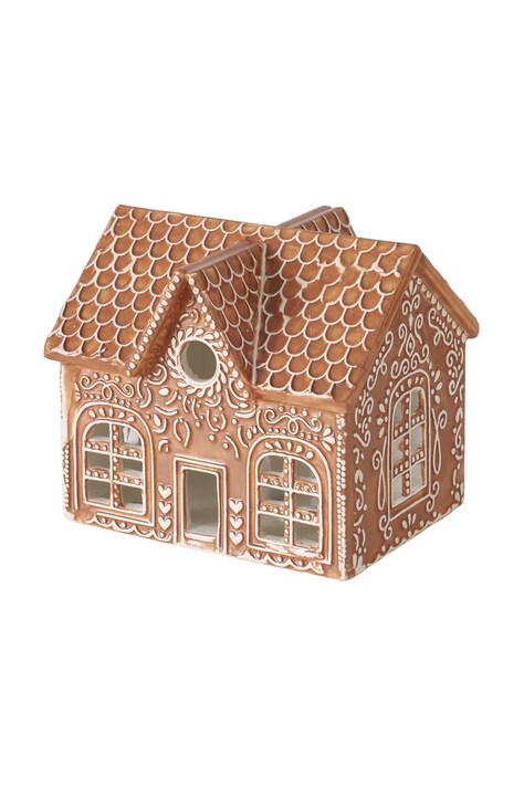 Boltze lampion świąteczny led Gingerbread 15 cm kolor brązowy