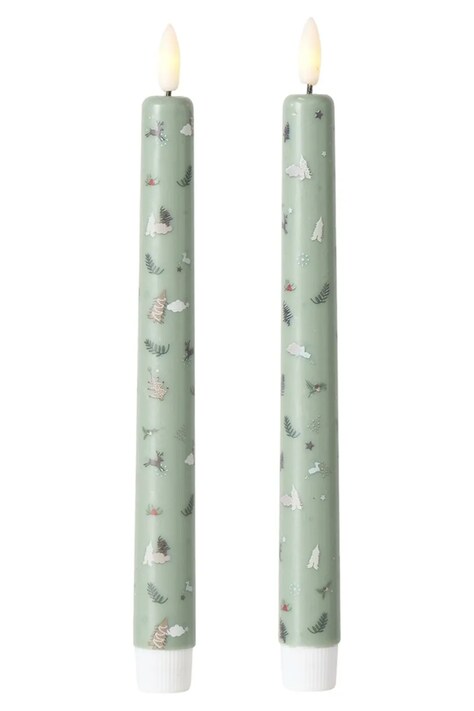 Boltze zestaw świec led Falko 22 cm 2-pack kolor turkusowy