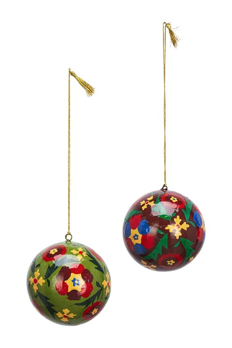 Madam Stoltz bombka choinkowa 7 cm 2-pack kolor multicolor