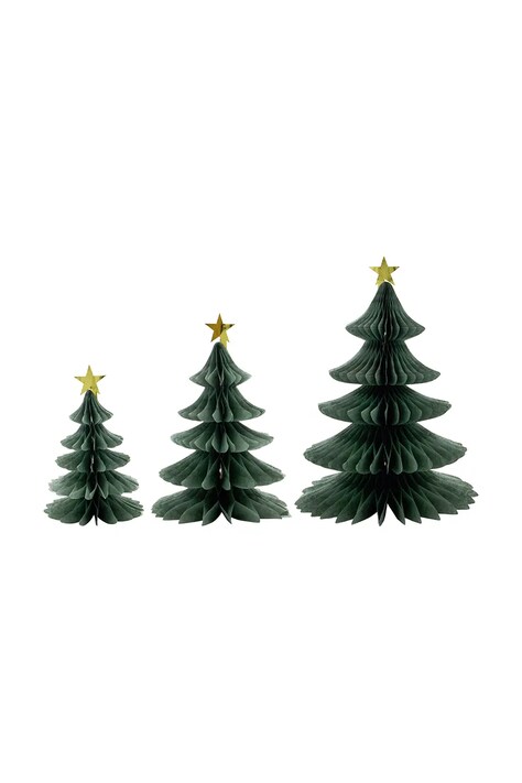 House Doctor choinka dekoracyjna HDTree 18 x 11,5 / 23 x 16 / 28,5 x 21 cm 3-pack kolor zielony