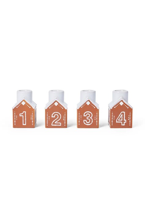 Διακοσμητικό κηροπήγιο Kähler Gingerbread Advent 7,5 x 5 cm 4-pack χρώμα: πολύχρωμο