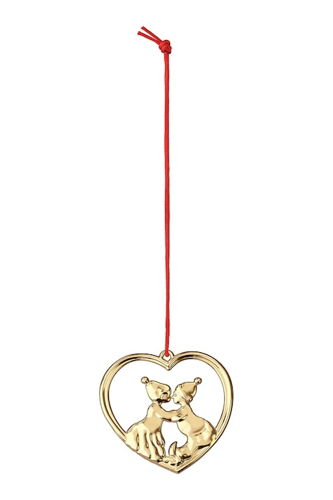 Декоративная подвеска Rosendahl Kissing Elves 6,5 cm цвет жёлтый