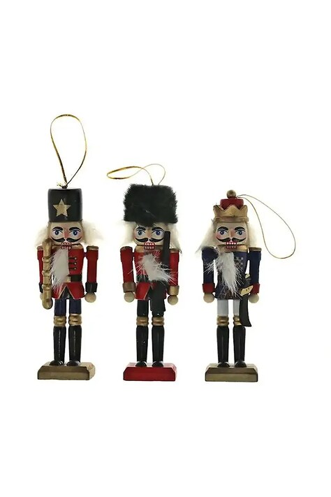 Affek Design pandantiv decorativ Dziadek do Orzechów 11 cm 3-pack