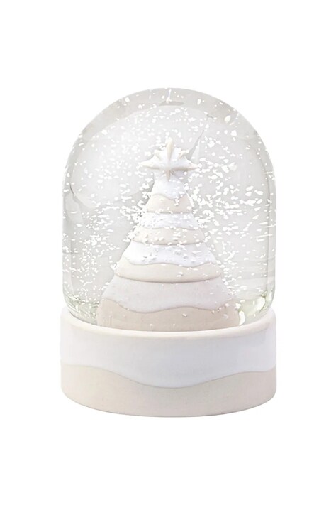 Ozdobná guľa Villeroy & Boch Winter Glow 11 x 12,9 cm béžová farba