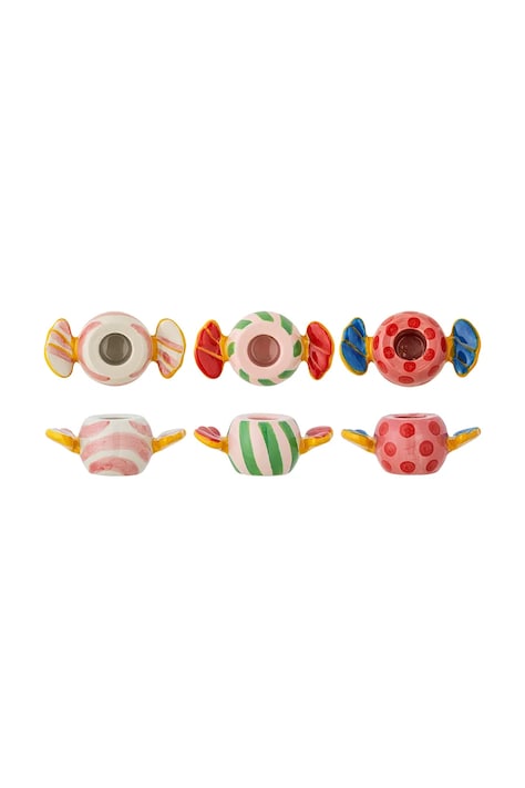 Bloomingville set de sfeșnice de crăciun Caramella 9,5 x 4,5 x 5 cm 3-pack
