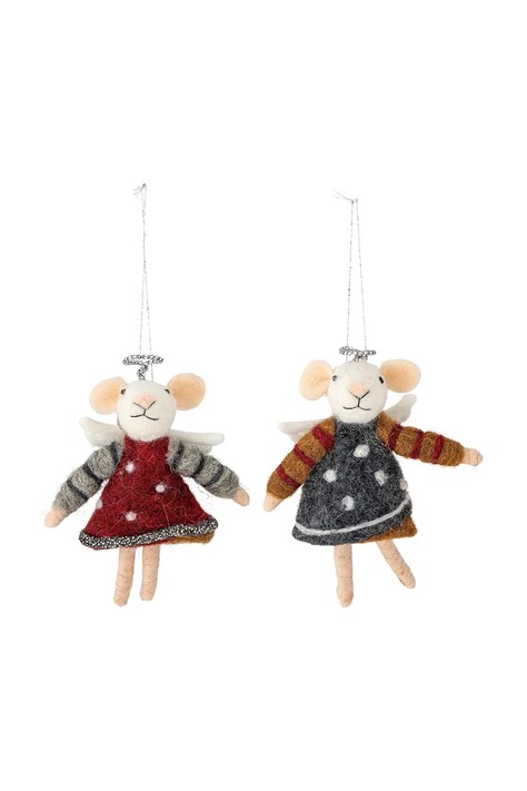 Bloomingville zawieszka świąteczna Peo Ornament 9 x 13,5 x 5 cm 2-pack kolor multicolor