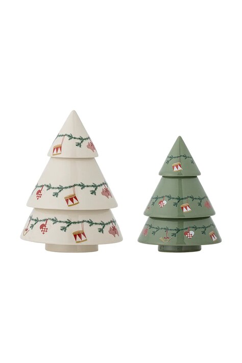 Bloomingville choinka dekoracyjna Yule Deco 12 / 14,5 cm 2-pack kolor multicolor
