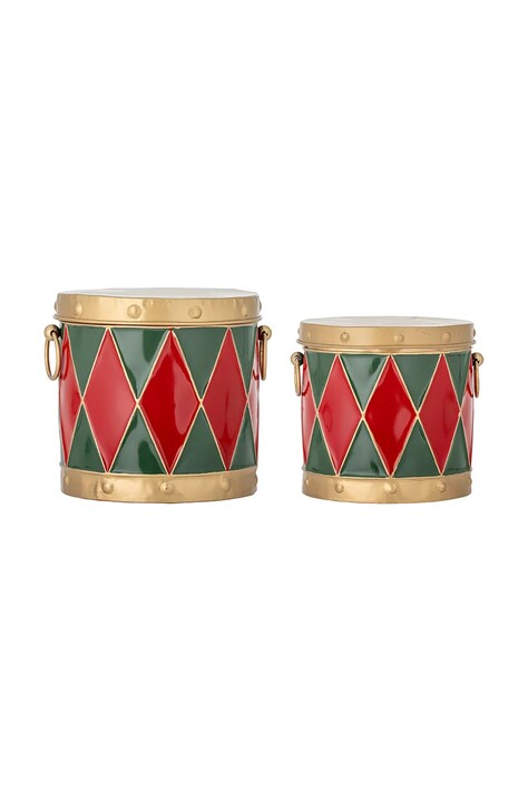 Bloomingville zestaw pudełek do przechowywania Yuri 19,5 x 17,5 / 23,5 x 20 cm 2-pack kolor multicolor
