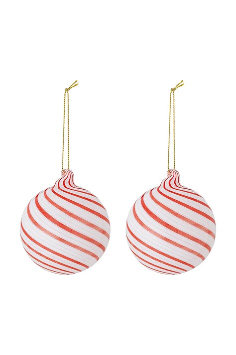 Bloomingville bombka choinkowa 8 cm 2-pack kolor multicolor