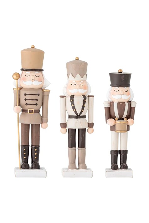 Bloomingville dziadek do orzechów 3-pack kolor beżowy
