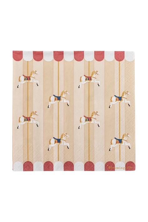 Bloomingville zestaw serwetek papierowych Merry-go-round 33 x 33 cm 20-pack kolor multicolor