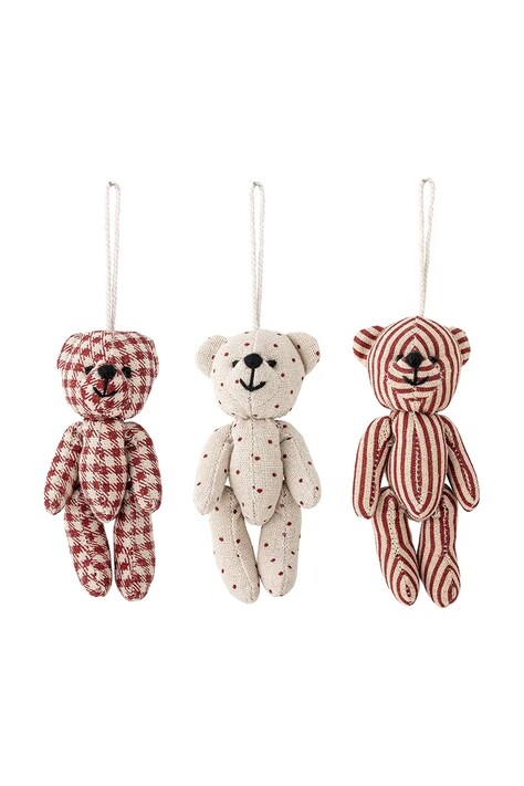 Bloomingville dekoracje świąteczne 5 x 11,5 x 4,5 cm 3-pack kolor multicolor