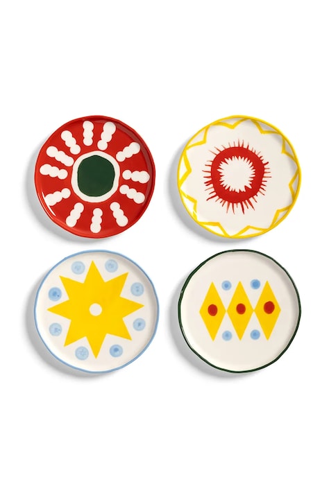 &k amsterdam zestaw talerzy przystawkowych festivo S/13 cm 4-pack kolor multicolor