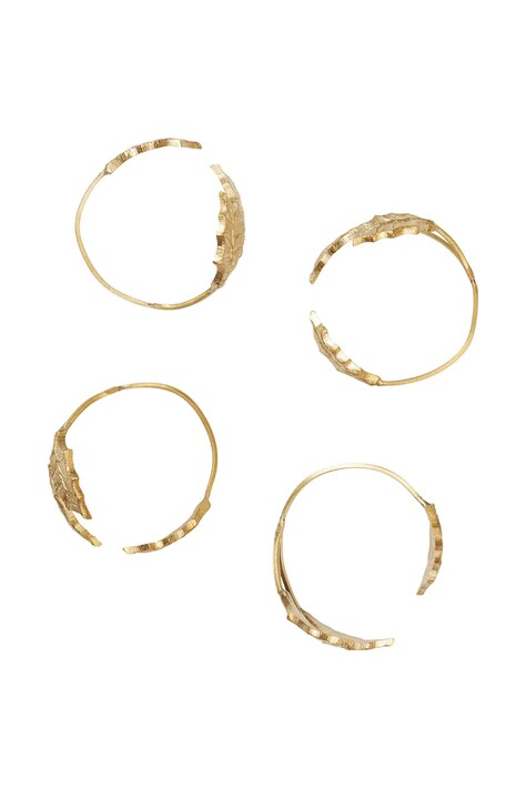 ferm LIVING obrączki na serwetki 4-pack kolor żółty
