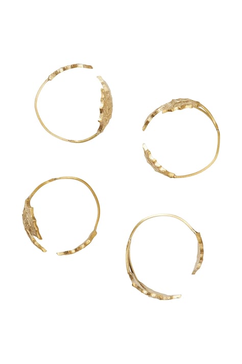 Kroužky na ubrousky ferm LIVING 4-pack žlutá barva