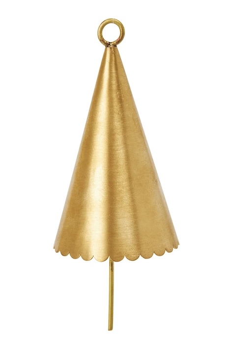 Χριστουγεννιάτικο κρεμαστό ferm LIVING Cone Bell 12 cm 2-pack χρώμα: κίτρινο