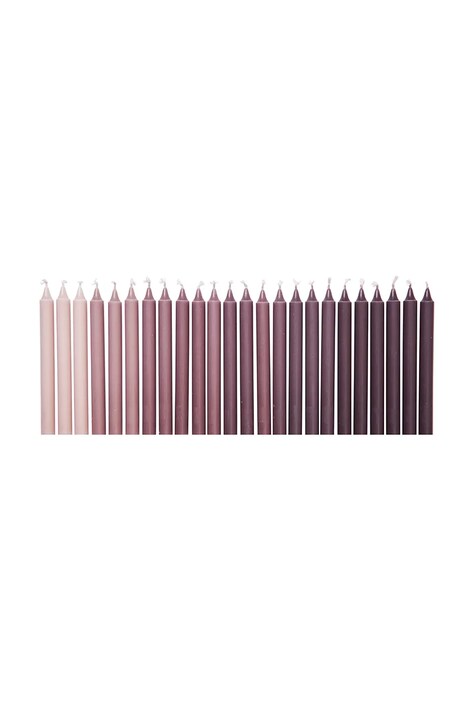 ferm LIVING zestaw świec 24-pack kolor fioletowy