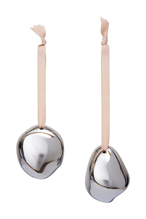 ferm LIVING ozdoba choinkowa 2-pack kolor szary