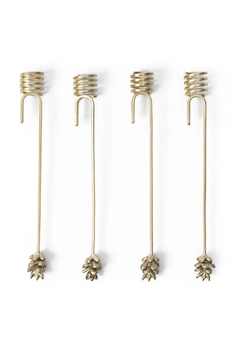 ferm LIVING świecznik dekoracyjny 4-pack kolor żółty